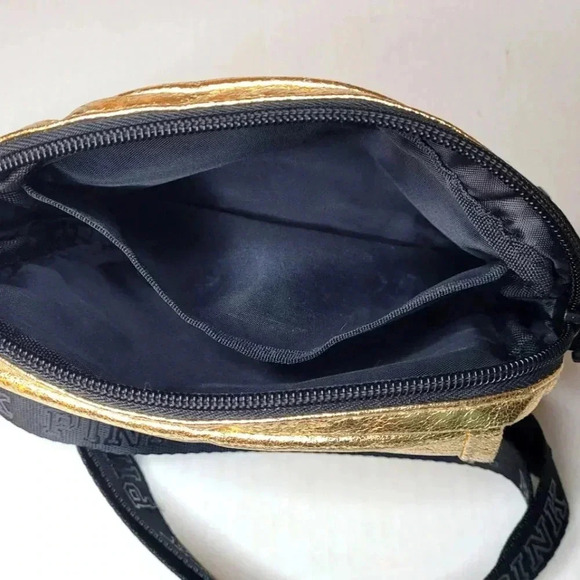 PINK Victoria Secret Gold Crossbody Adjustable Bag - Picture 9 of 12